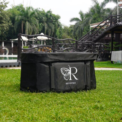 Portable Oval Ice Bath Tub X with Extra Length - Water Chiller Compatible Cold Plunge RevivPro