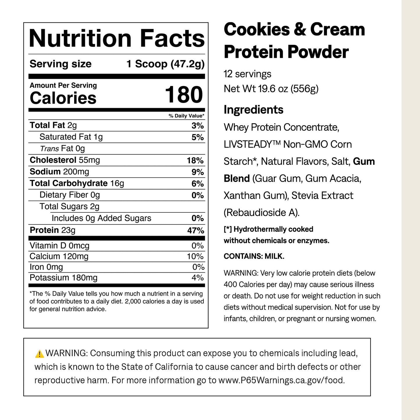 Cookies & Cream Protein + Energy Powder