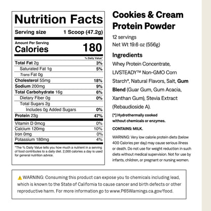 Cookies & Cream Protein + Energy Powder