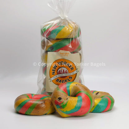 Rainbow Bagels - 2 Dozen