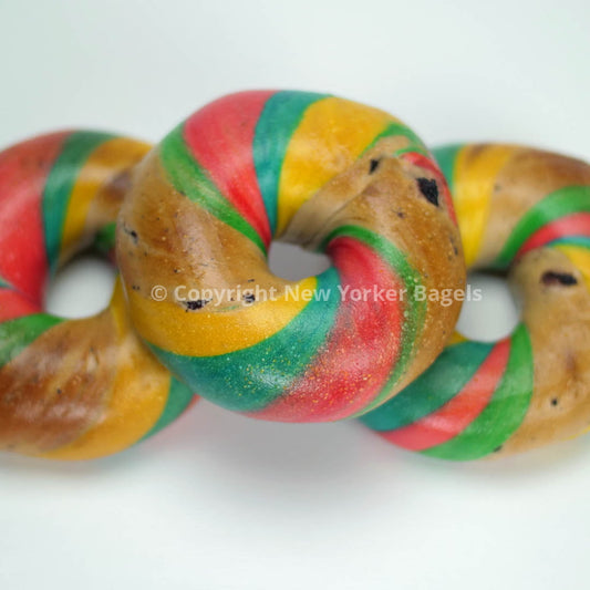 Rainbow Bagels - 2 Dozen