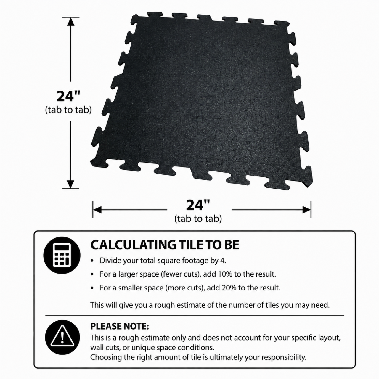 NEW Hammer Clad 1/4" Premium Rubber Floor Tiles and Interlocking Gym Tile Flooring