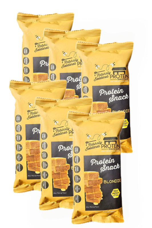 Protein Blondie, 6-Ct, Honey Sweetened, Gluten-Free, Snack Bar - Protein Snack Shop
