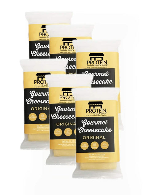 Traditional Protein Cheesecake, 6-Ct, Low Carb, Gluten-Free, Snack Bar - Protein Snack Shop
