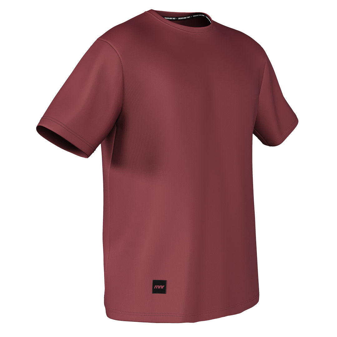 Men's Running Tee- Cabernet- RNNR - The Track and Field Store