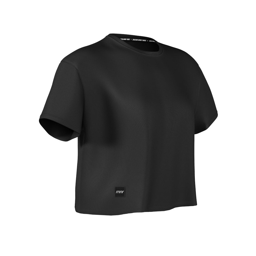 Women's Running Tee: Black - RNNR - The Track and Field Store