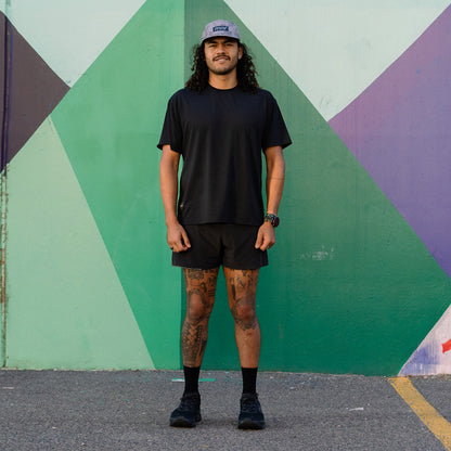 Men's Running Tee- Black - RNNR - The Track and Field Store