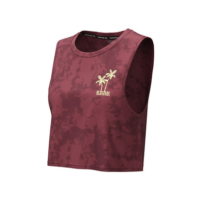 Women's Muscle Tee: Ruby Wine - RNNR - The Track and Field Store