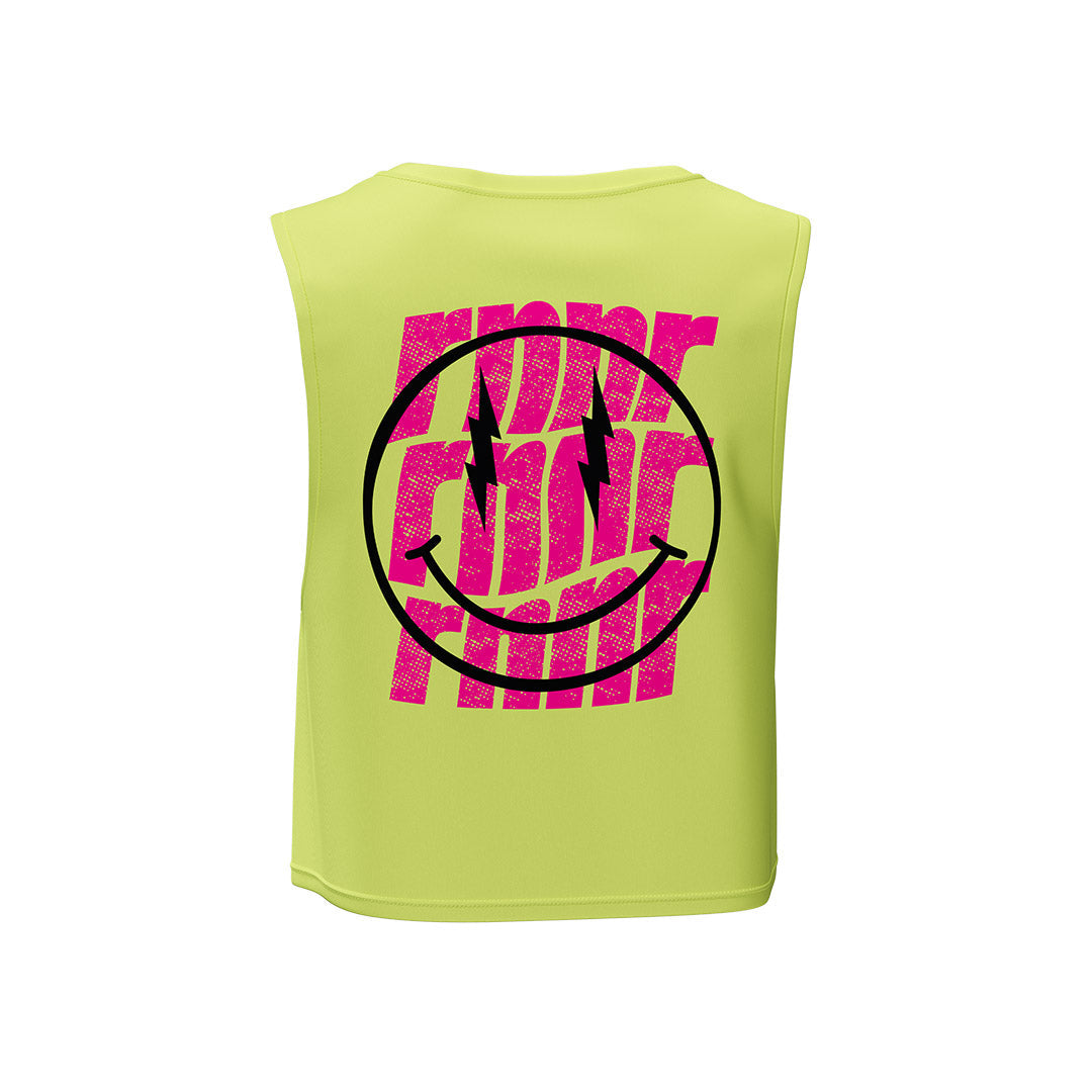 Women's Muscle Tee: Sunny Lime - RNNR - The Track and Field Store