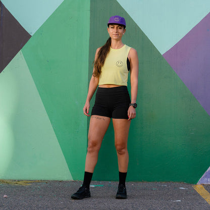 Women's Muscle Tee: Sunny Lime - RNNR - The Track and Field Store