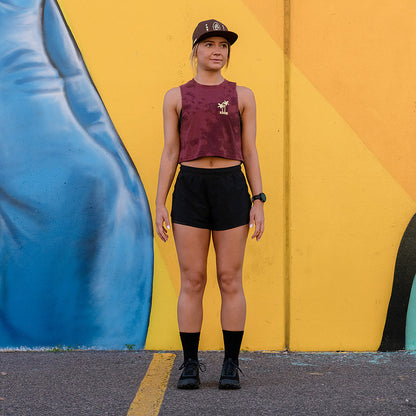 Women's Muscle Tee: Ruby Wine - RNNR - The Track and Field Store