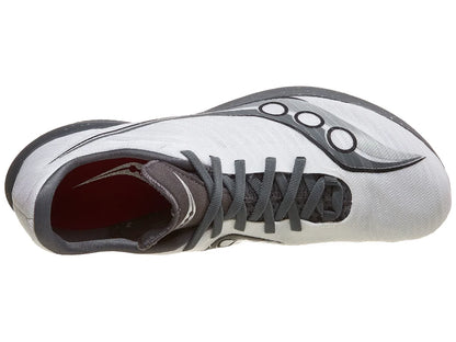 Unisex Velocity MP Spikes - White and Carbon - SAUCONY - The Track and Field Store