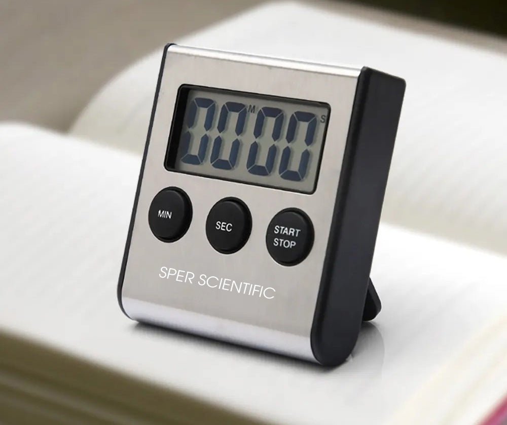 Stainless Steel Digital Lab + Kitchen Timer - Sper Scientific