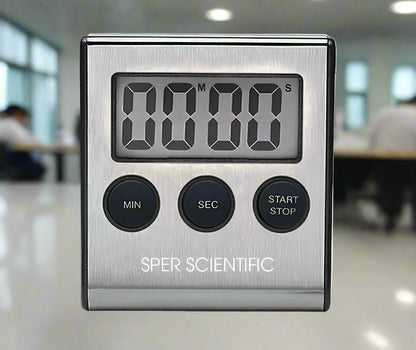 Stainless Steel Digital Lab + Kitchen Timer - Sper Scientific