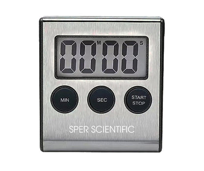 Stainless Steel Digital Lab + Kitchen Timer - Sper Scientific