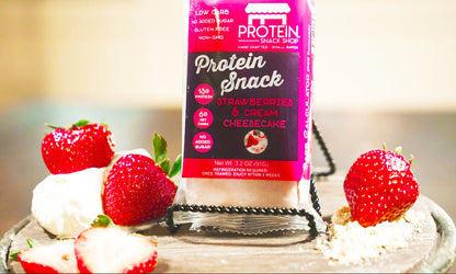Strawberries & Cream Protein Cheesecake, 6-Ct, Low Carb, Gluten-Free, Snack Bar
