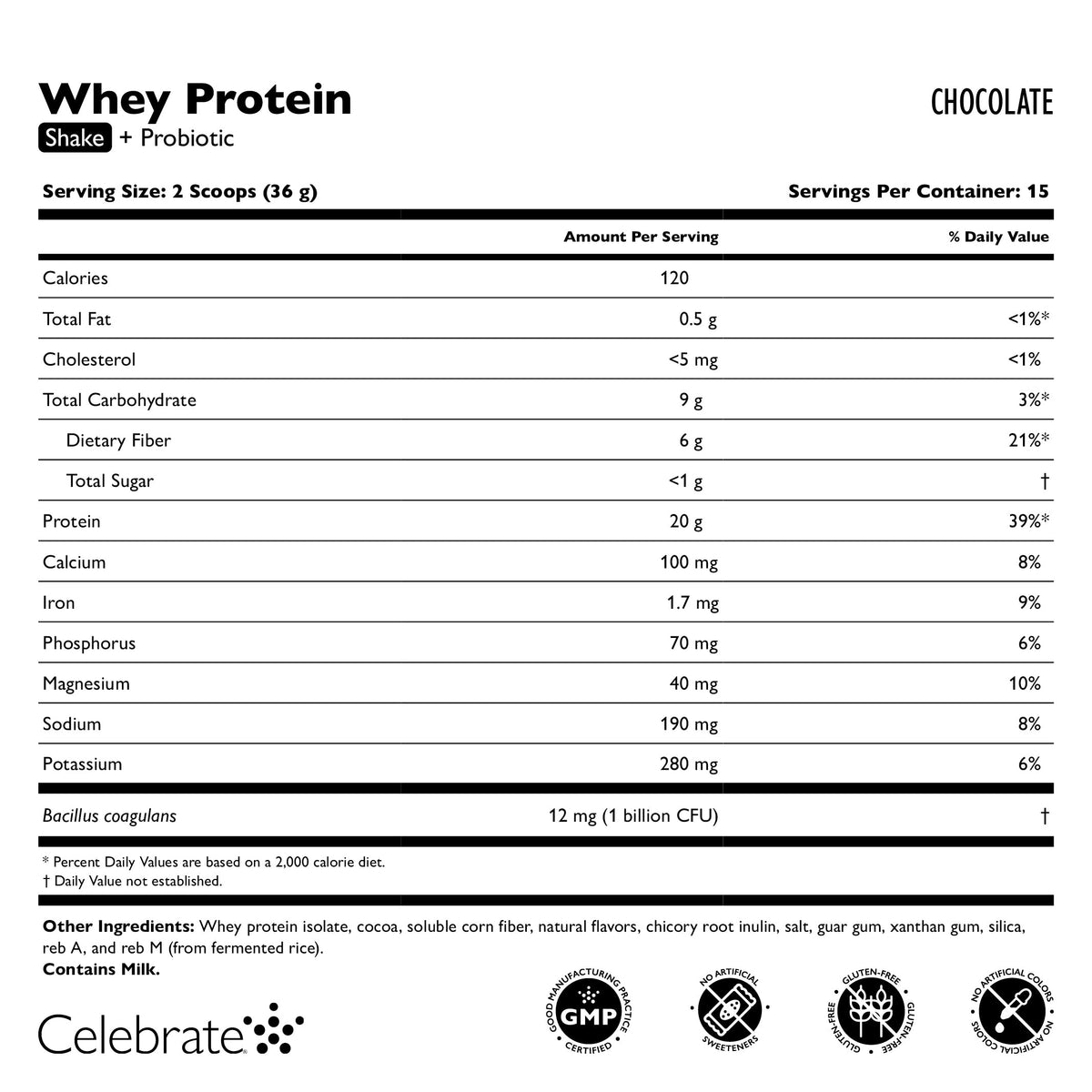 Celebrate® Whey Protein Shake + Probiotic