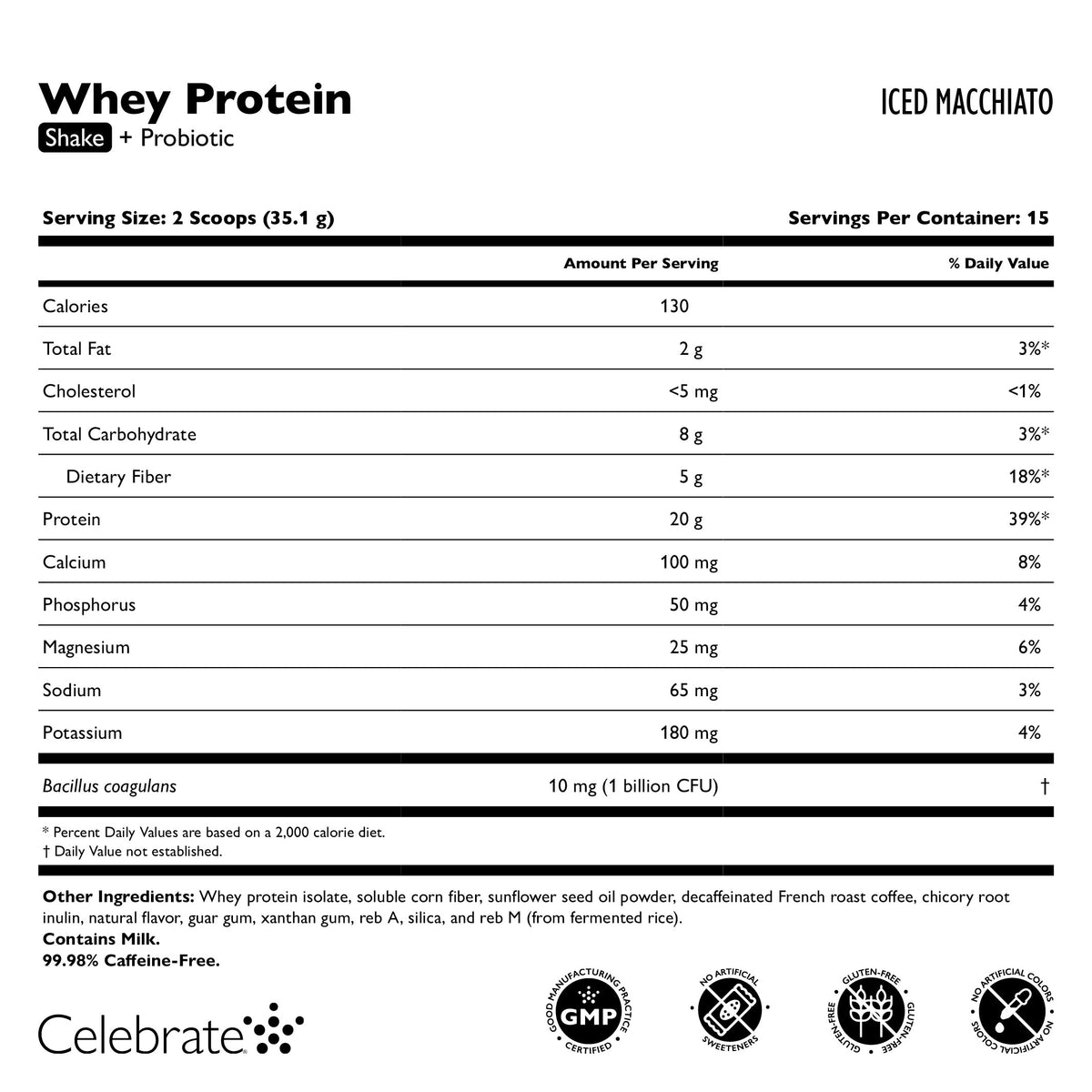 Celebrate® Whey Protein Shake + Probiotic