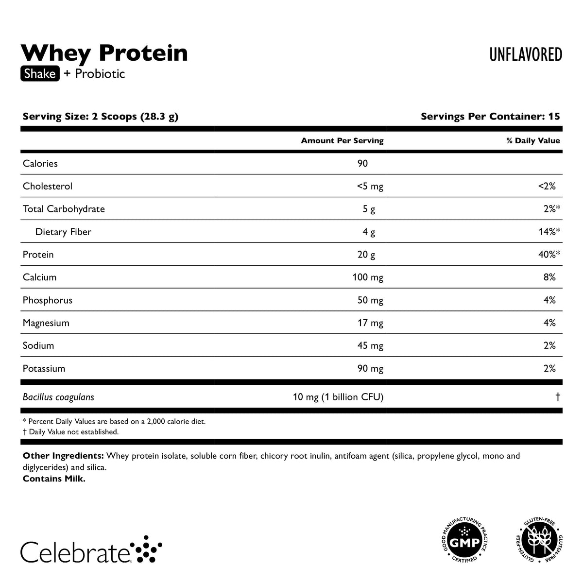 Celebrate® Whey Protein Shake + Probiotic