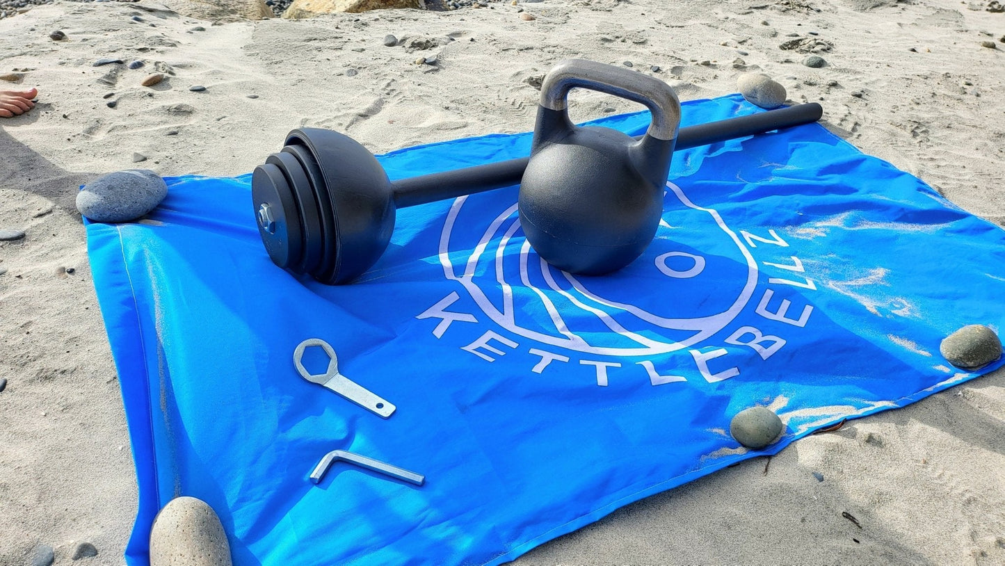 12–32 kg (26–71 lb) Adjustable Kettlebell/Mace System – Powder-Coated Cast-Iron – Black | SoCal Kettlebellz SoCal Kettlebellz