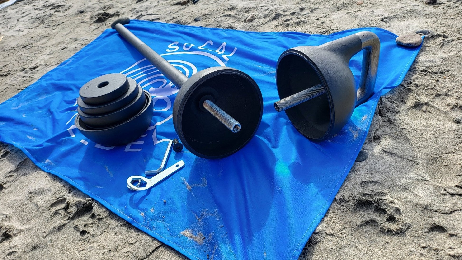 12–32 kg (26–71 lb) Adjustable Kettlebell/Mace System – Powder-Coated Cast-Iron – Black | SoCal Kettlebellz SoCal Kettlebellz