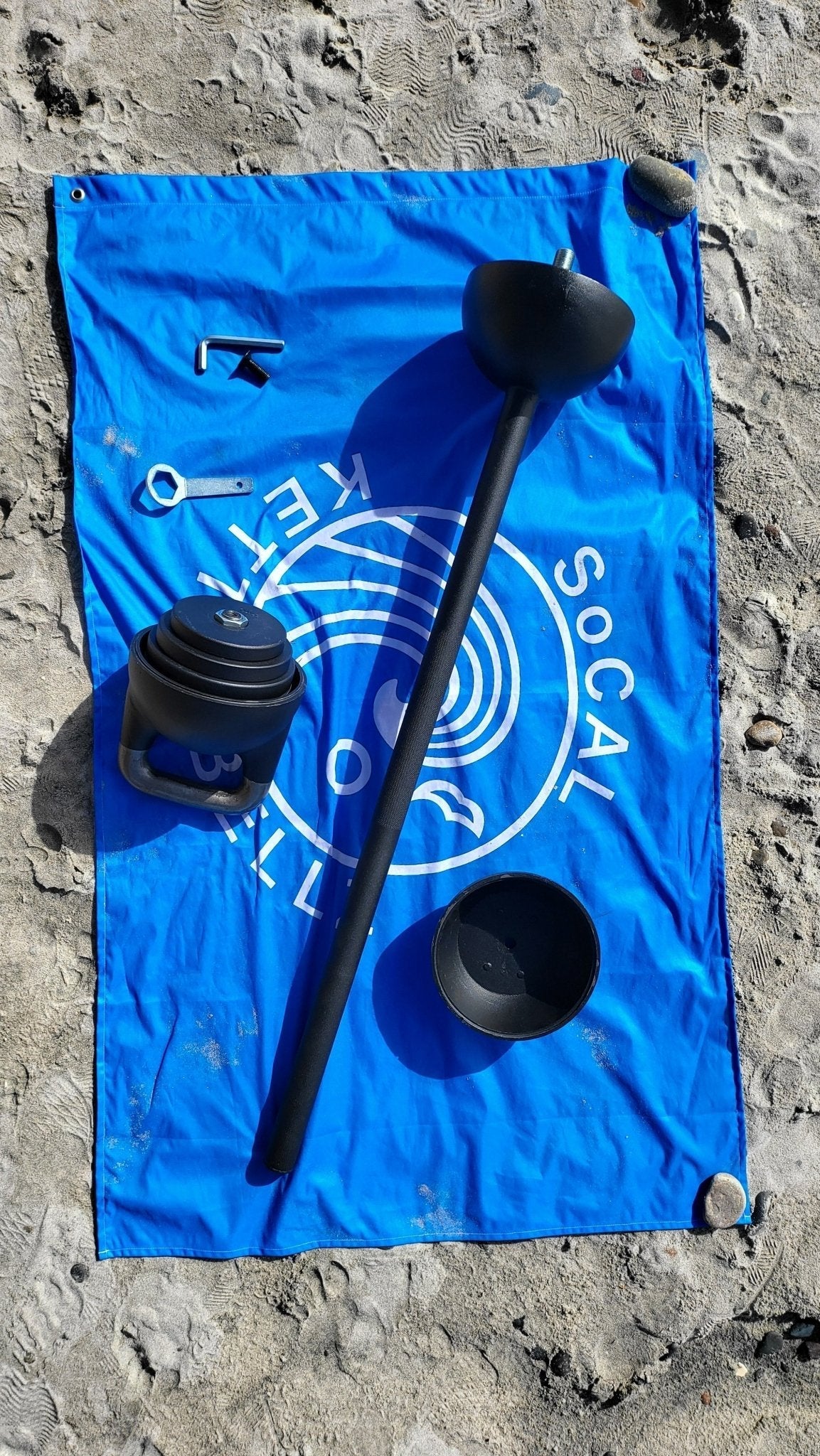 12–32 kg (26–71 lb) Adjustable Kettlebell/Mace System – Powder-Coated Cast-Iron – Black | SoCal Kettlebellz SoCal Kettlebellz