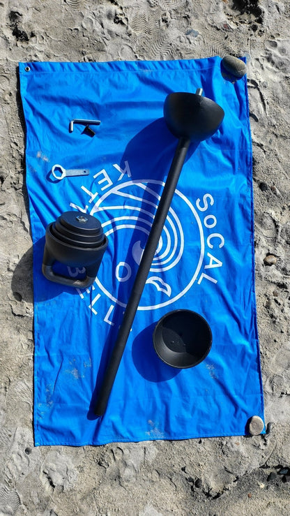 12–32 kg (26–71 lb) Adjustable Kettlebell/Mace System – Powder-Coated Cast-Iron – Black | SoCal Kettlebellz SoCal Kettlebellz