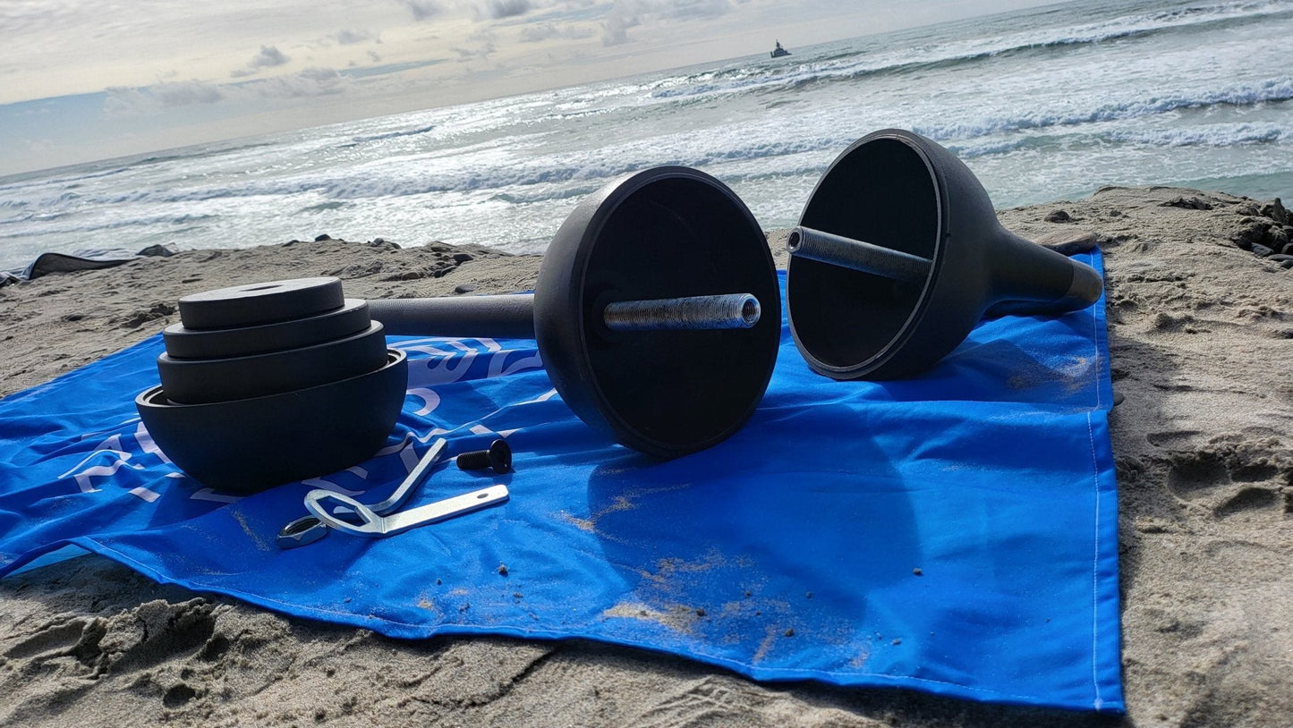 12–32 kg (26–71 lb) Adjustable Kettlebell/Mace System – Powder-Coated Cast-Iron – Black | SoCal Kettlebellz SoCal Kettlebellz