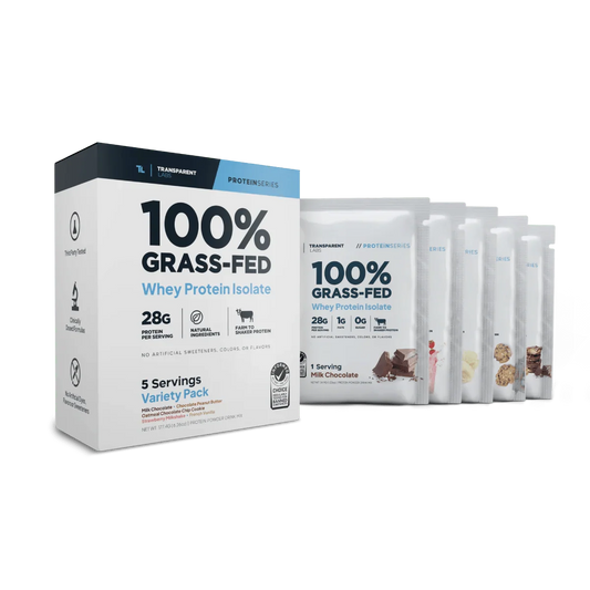 Transparent Labs 100% Grass Fed Whey Isolate - 5 Servings (Variety Pack)