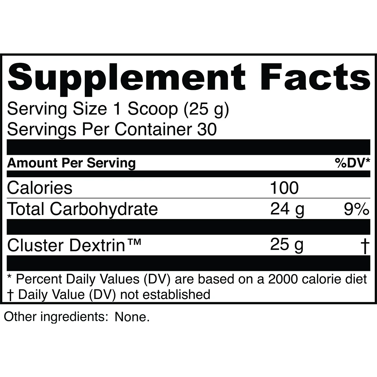 Transparent Labs Cyclic Dextrin | Cluster Dextrin® Carbohydrate Powder for Performance & Recovery