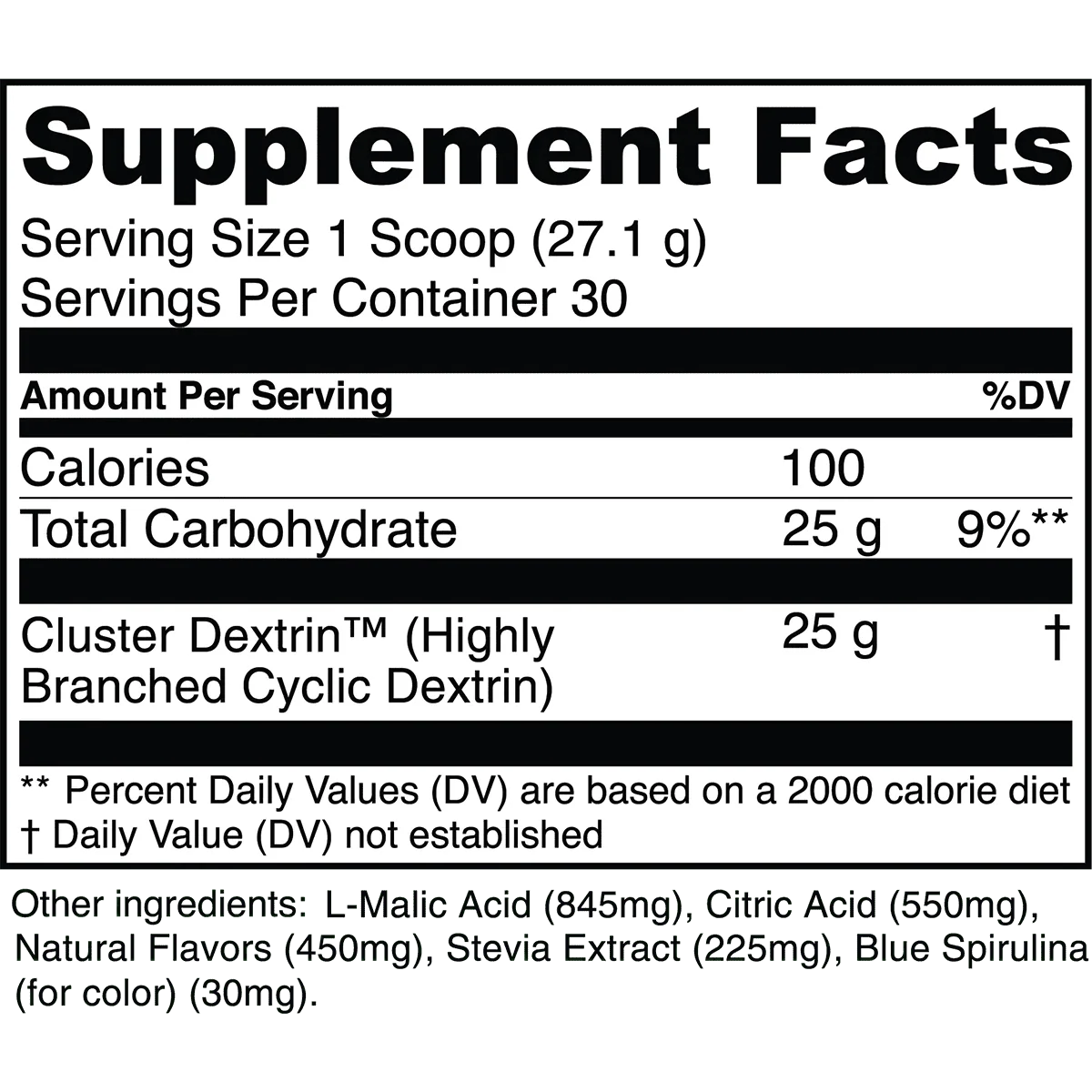 Transparent Labs Cyclic Dextrin | Cluster Dextrin® Carbohydrate Powder for Performance & Recovery