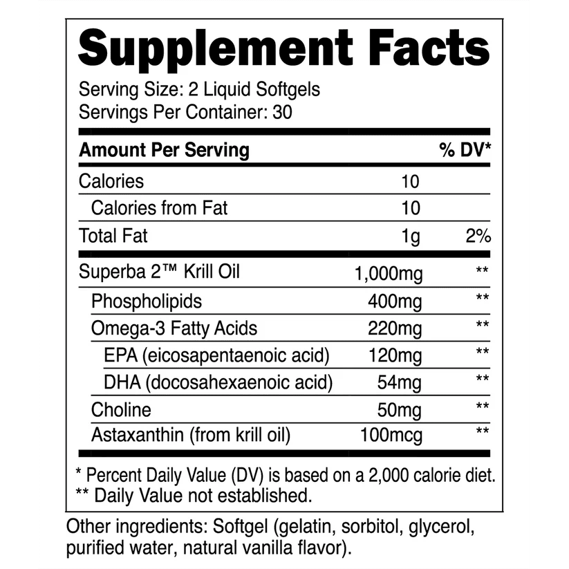 Transparent Labs Krill Oil 60 Softgels