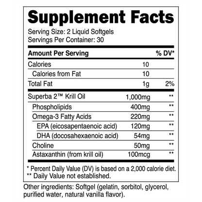 Transparent Labs Krill Oil 60 Softgels