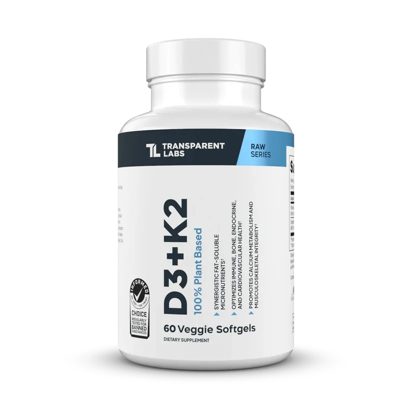 Transparent Labs Vitamin D3 and K2 Softgels | 60 Servings