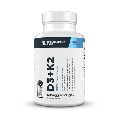 Transparent Labs Vitamin D3 and K2 Softgels | 60 Servings