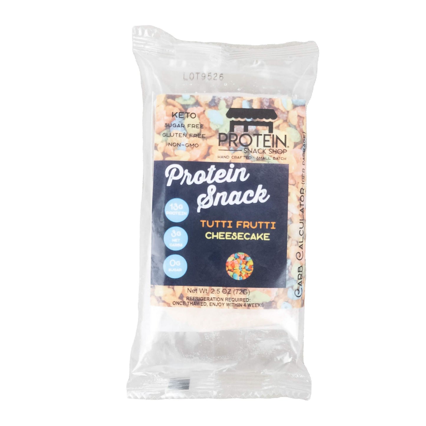 Tutti Frutti Protein Cheesecake, 6-Ct, Low Carb, Gluten-Free, Snack Bar - Protein Snack Shop