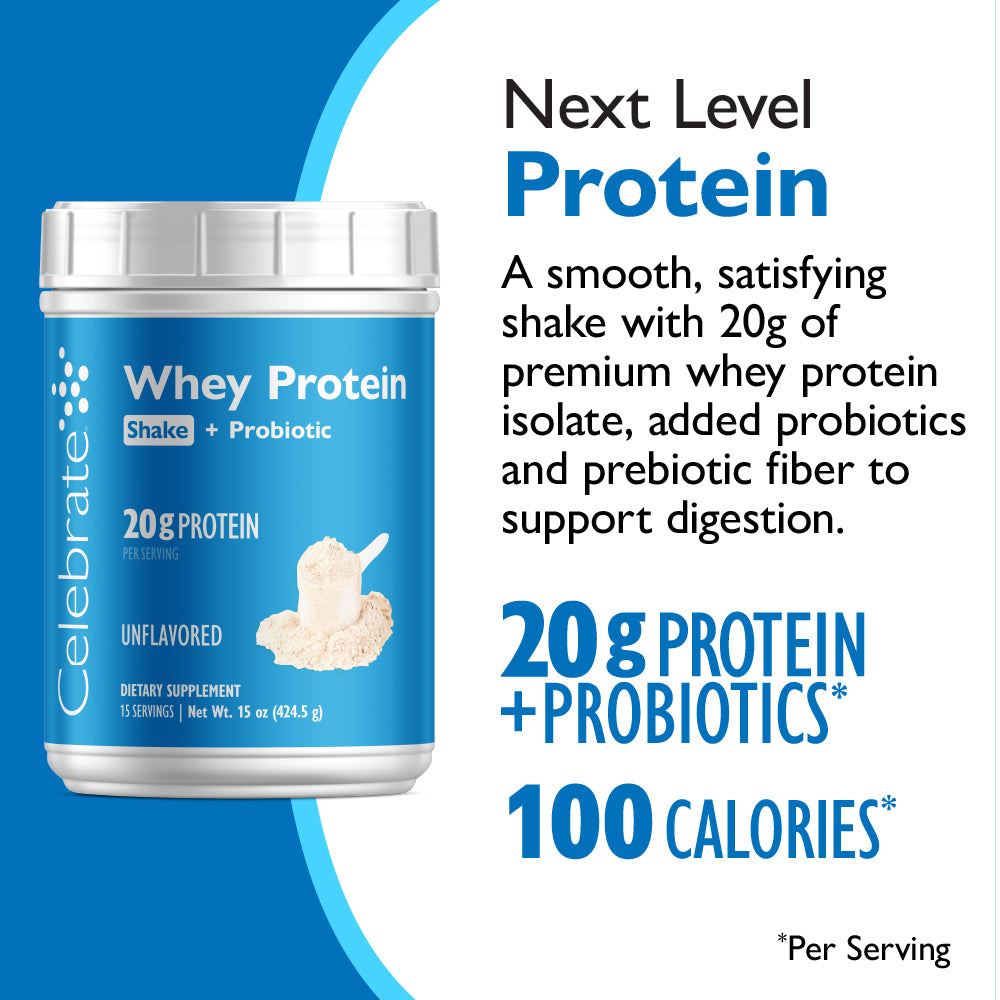 Celebrate® Whey Protein Shake + Probiotic