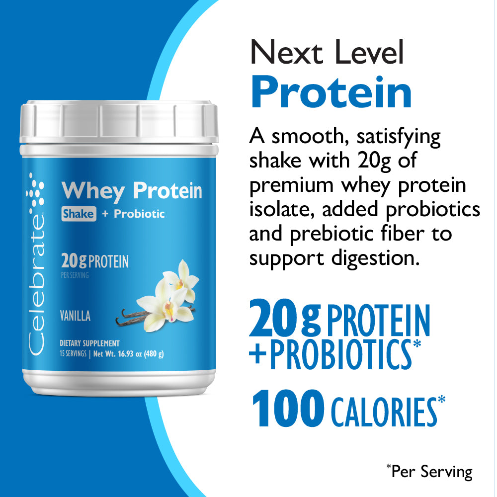 Celebrate® Whey Protein Shake + Probiotic