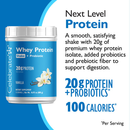 Celebrate® Whey Protein Shake + Probiotic