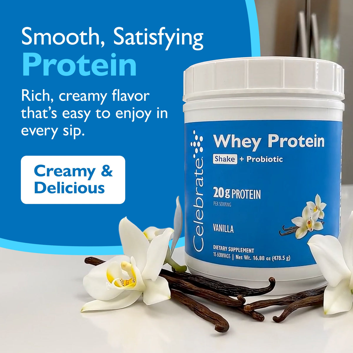 Celebrate® Whey Protein Shake + Probiotic