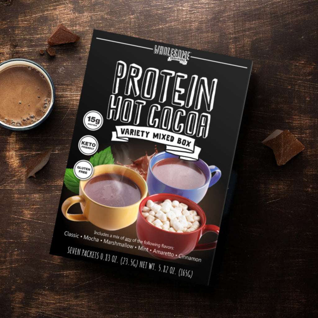 Protein Hot Chocolate - Variety Pack, up to 6 Flavors, High Protein & Low in Carbs - Wholesome Provisions
