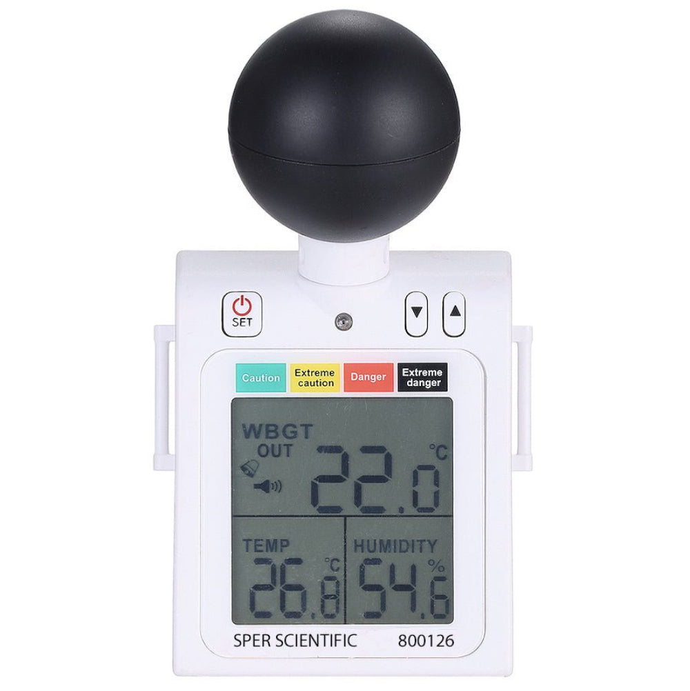 Wearable WBGT Heat Stress Monitor with Arm Strap and Tripod Mount - Sper Scientific